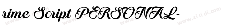 rime Script PERSONAL字体转换